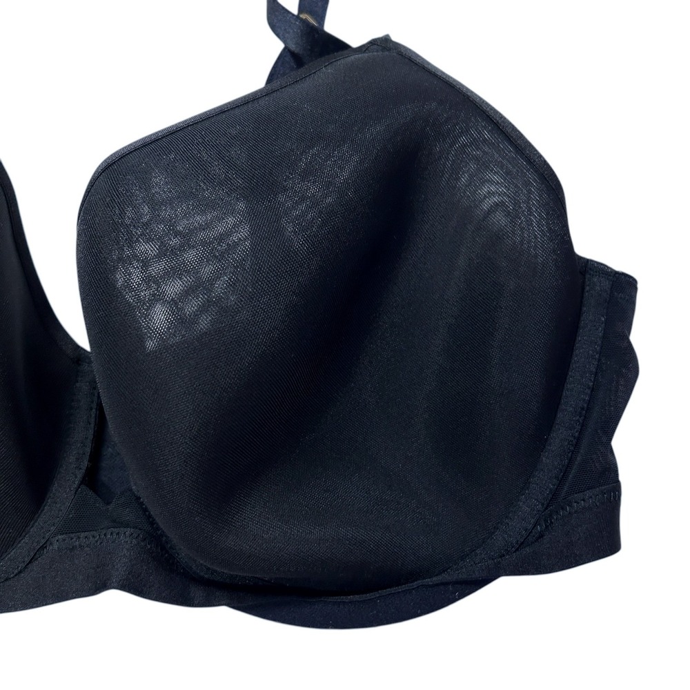 Soma Bra 38D Lightly Lined Perfect Coverage Black Full Coverage Partially Sheer - Picture 5 of 11